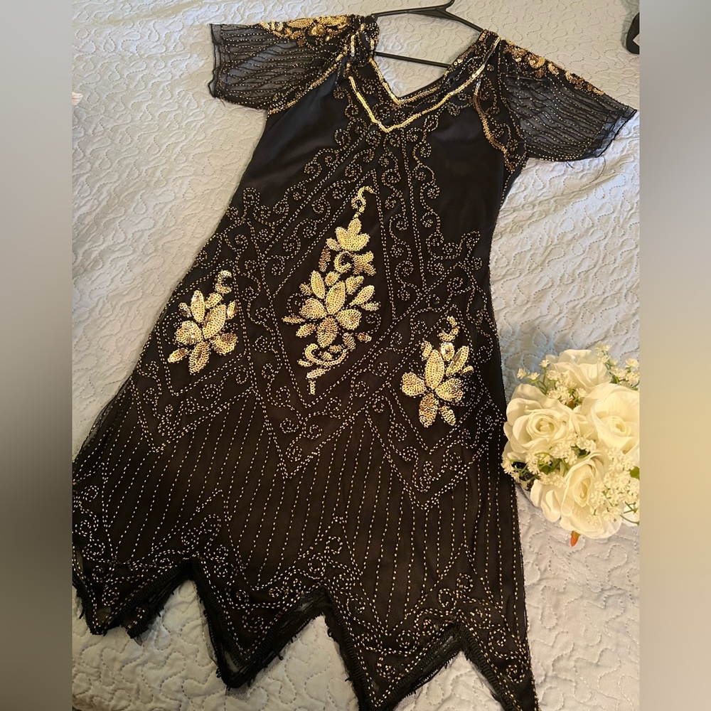 Vintage dress , fits M &large , hand made